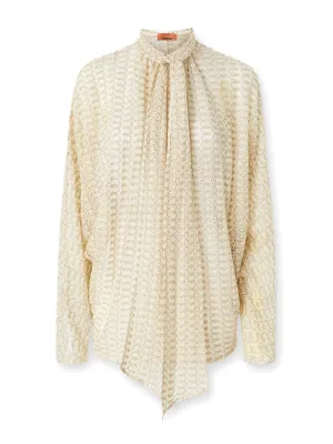 Tonal Lace Raschel Blouse