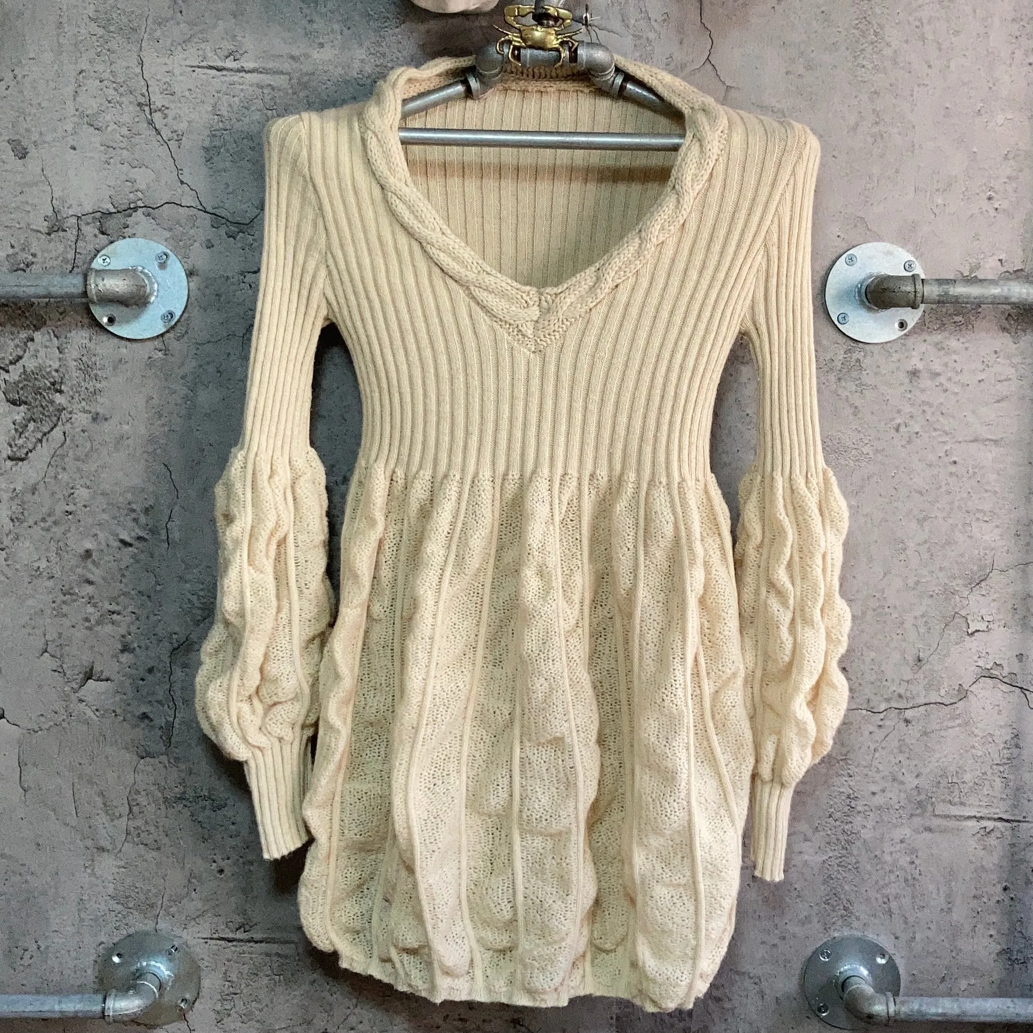 unique knit dress tops white beige