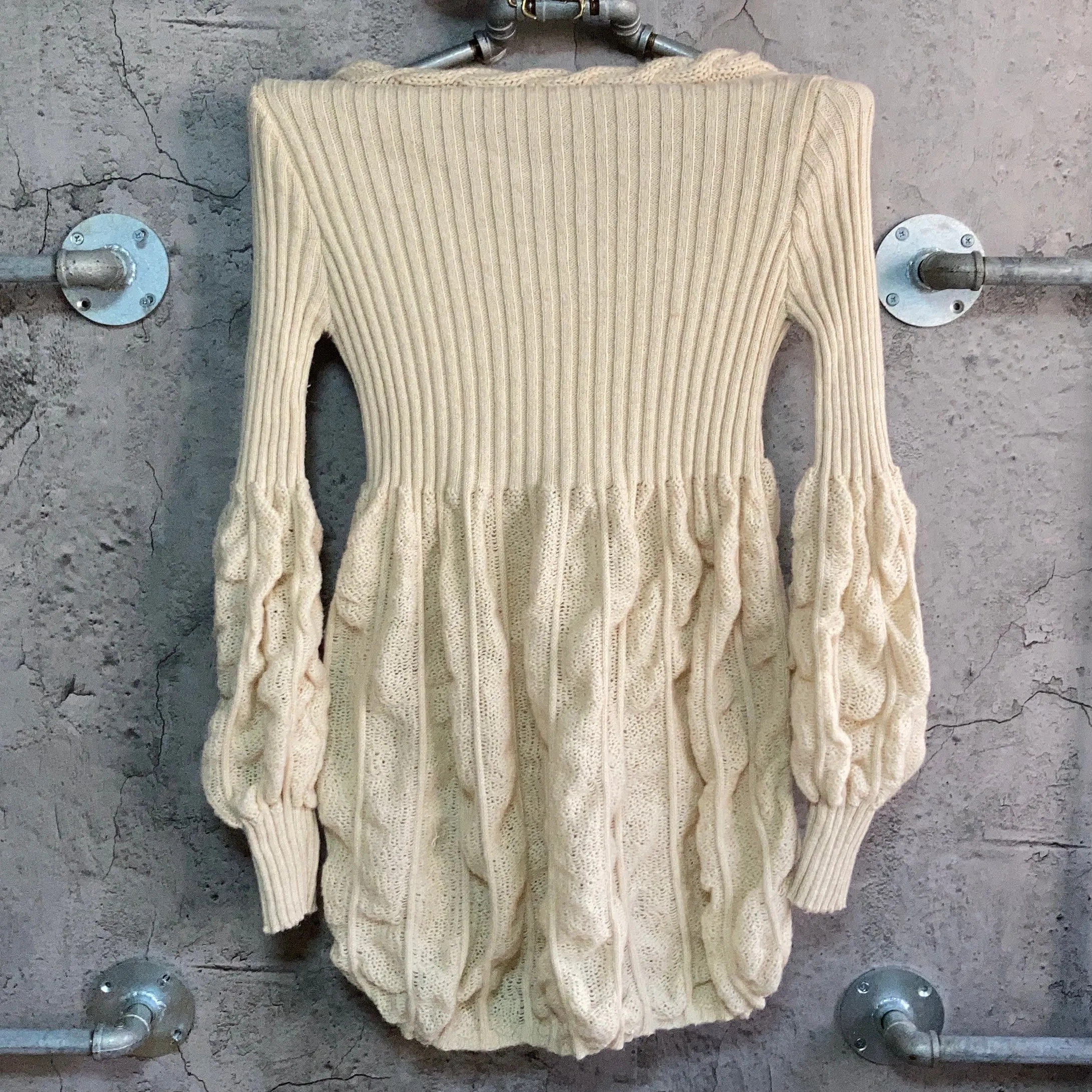 unique knit dress tops white beige