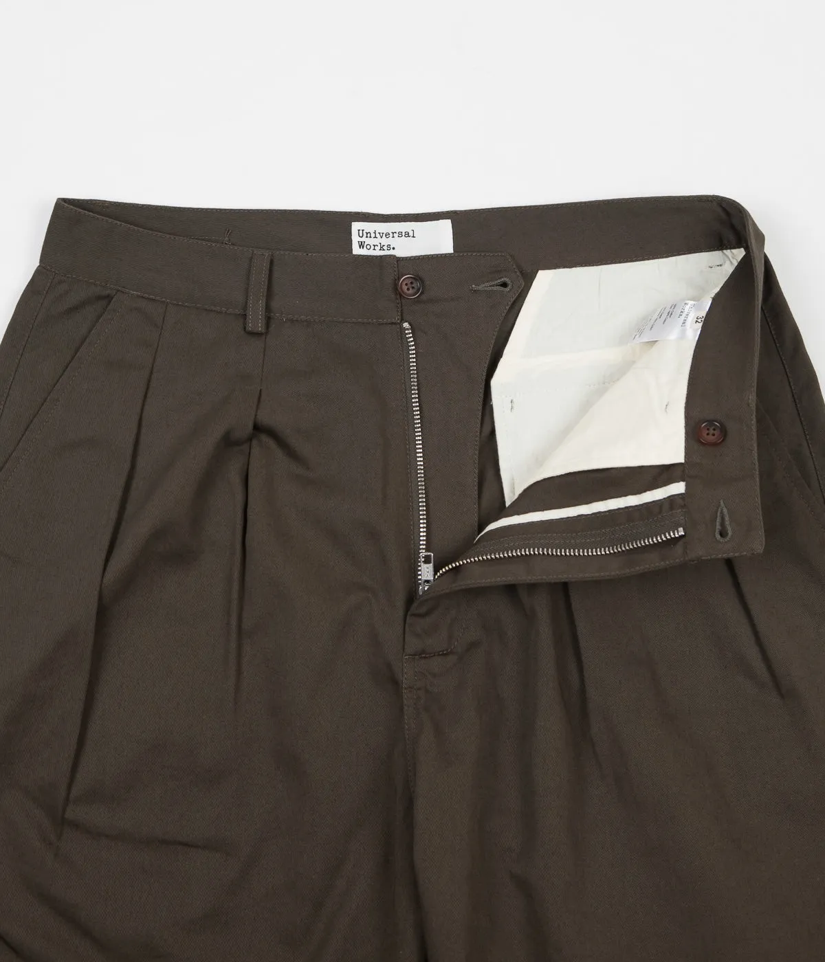 Universal Works Double Pleat Trousers - Olive