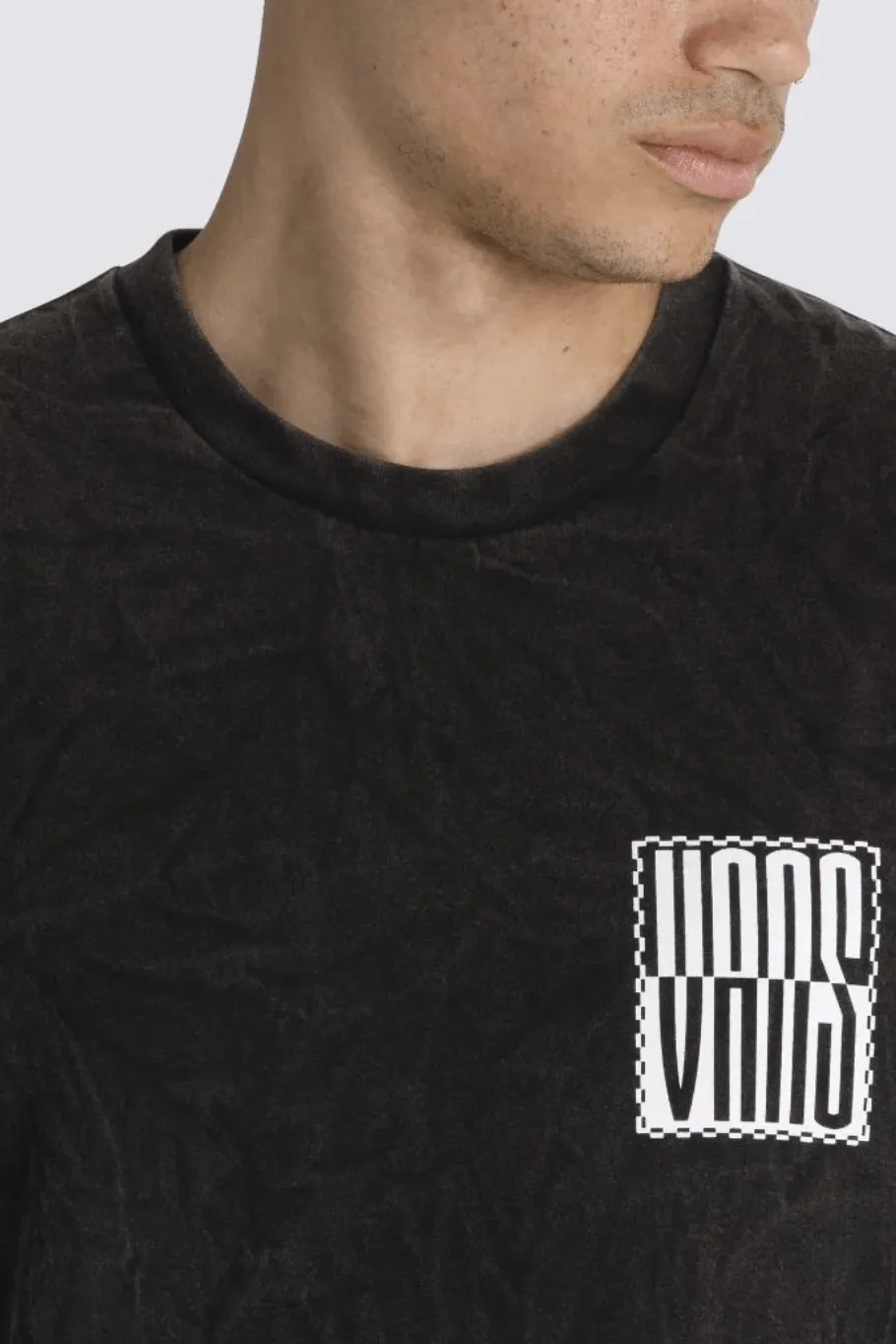 VANS STACKED TIE DYE T-SHIRT - BLACK