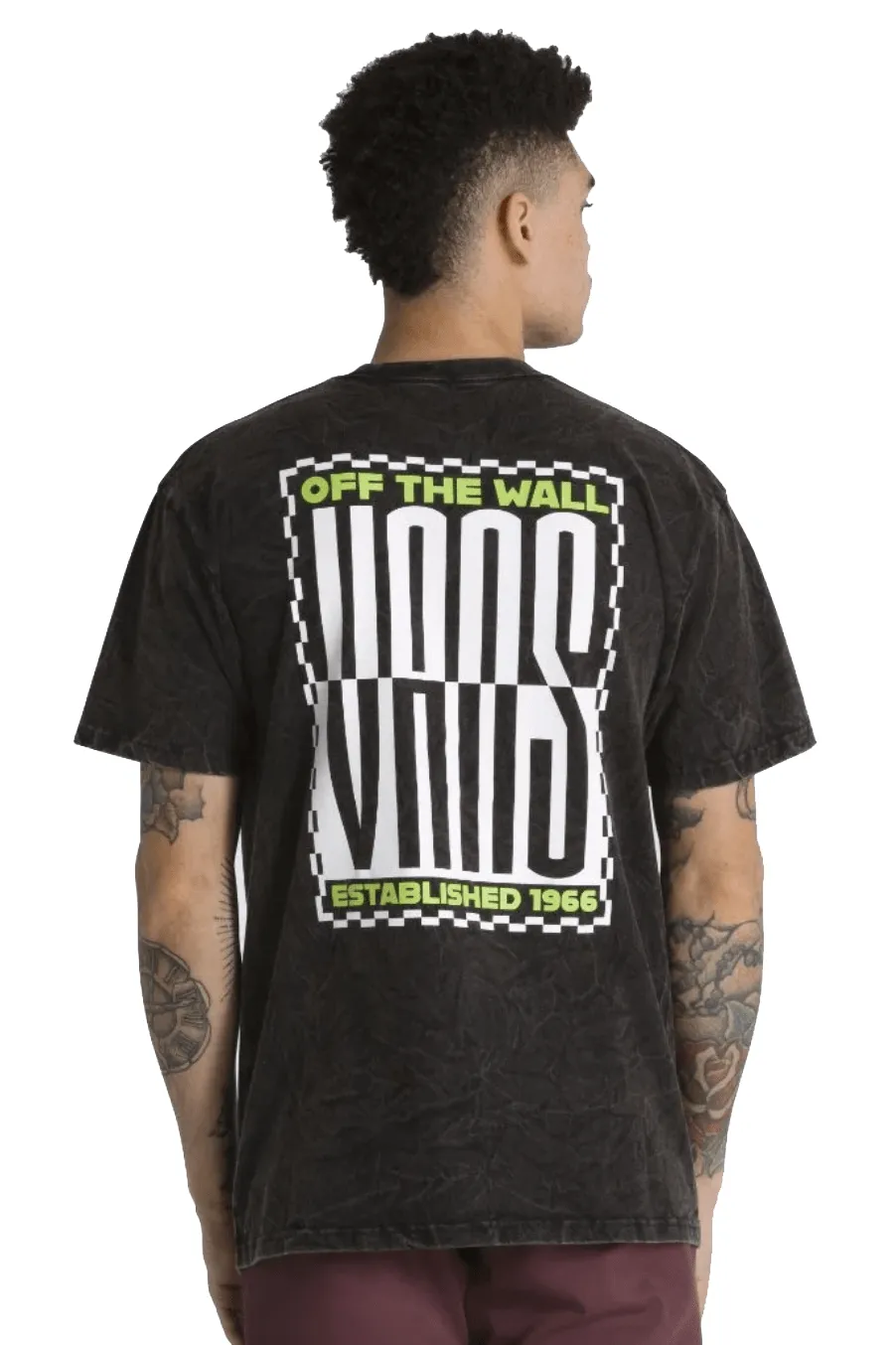 VANS STACKED TIE DYE T-SHIRT - BLACK
