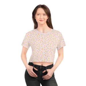 Vibrant Floral Crop Tee for Trendy Comfort