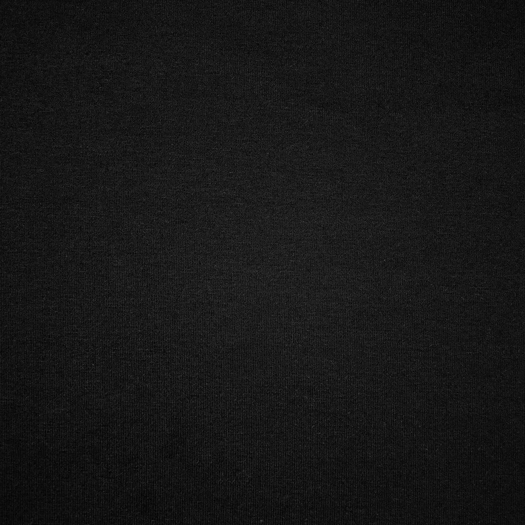 Vibrant Mid Weight Cotton Jersey Knit Solid Black