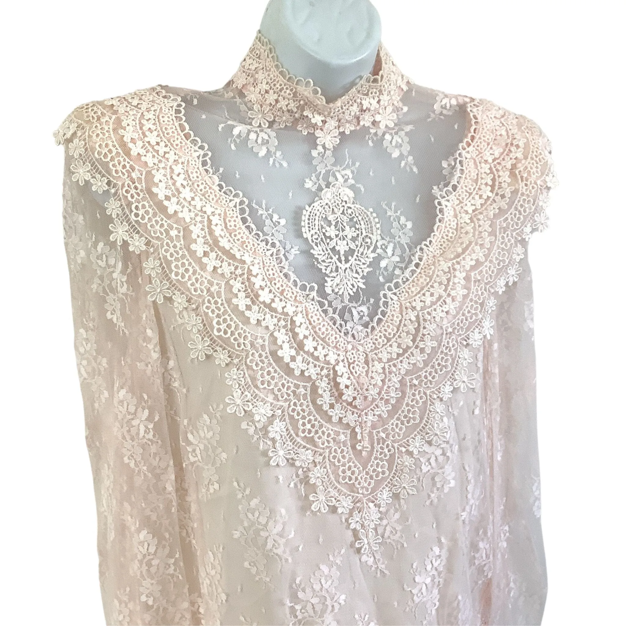 Victorian Pink Lace Top
