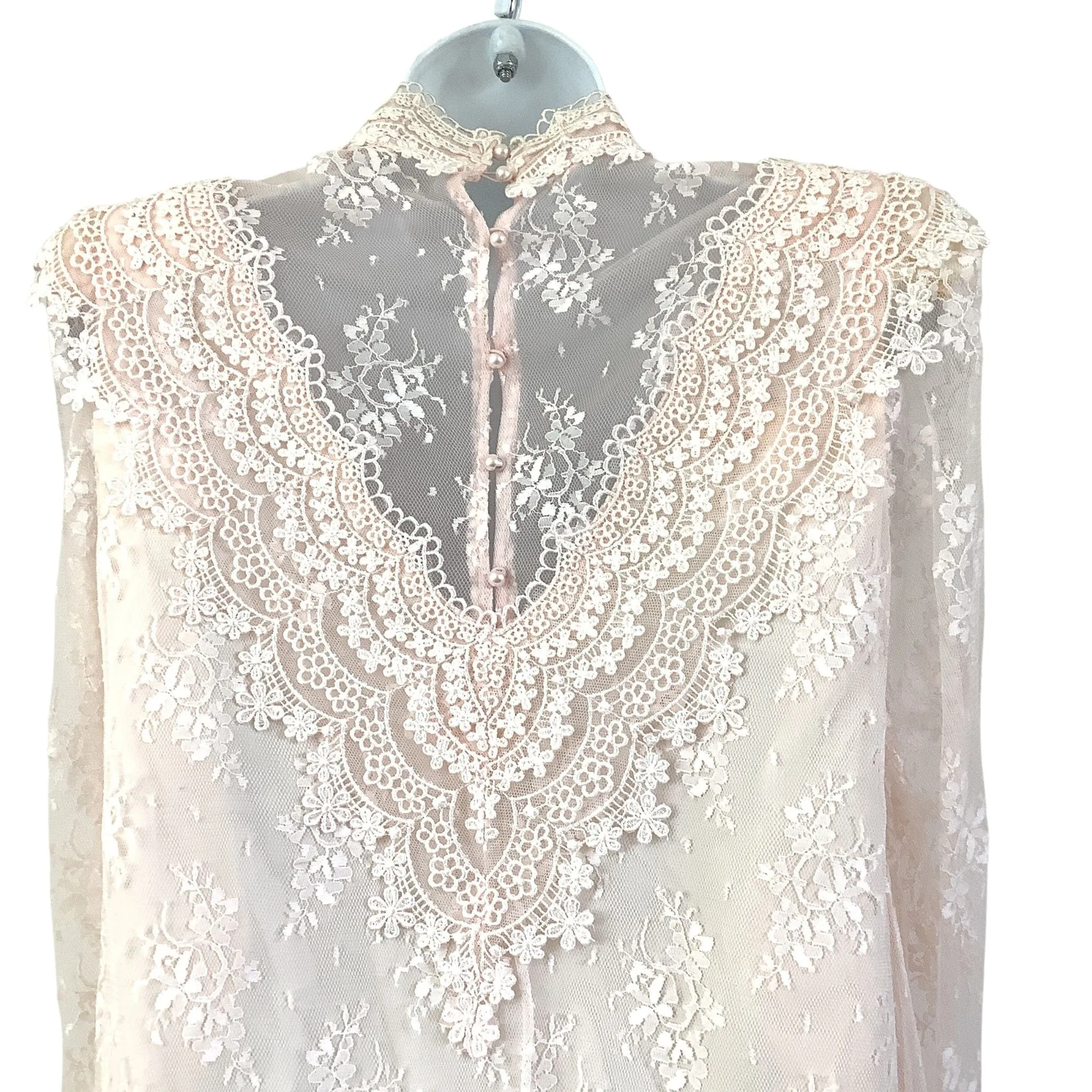 Victorian Pink Lace Top