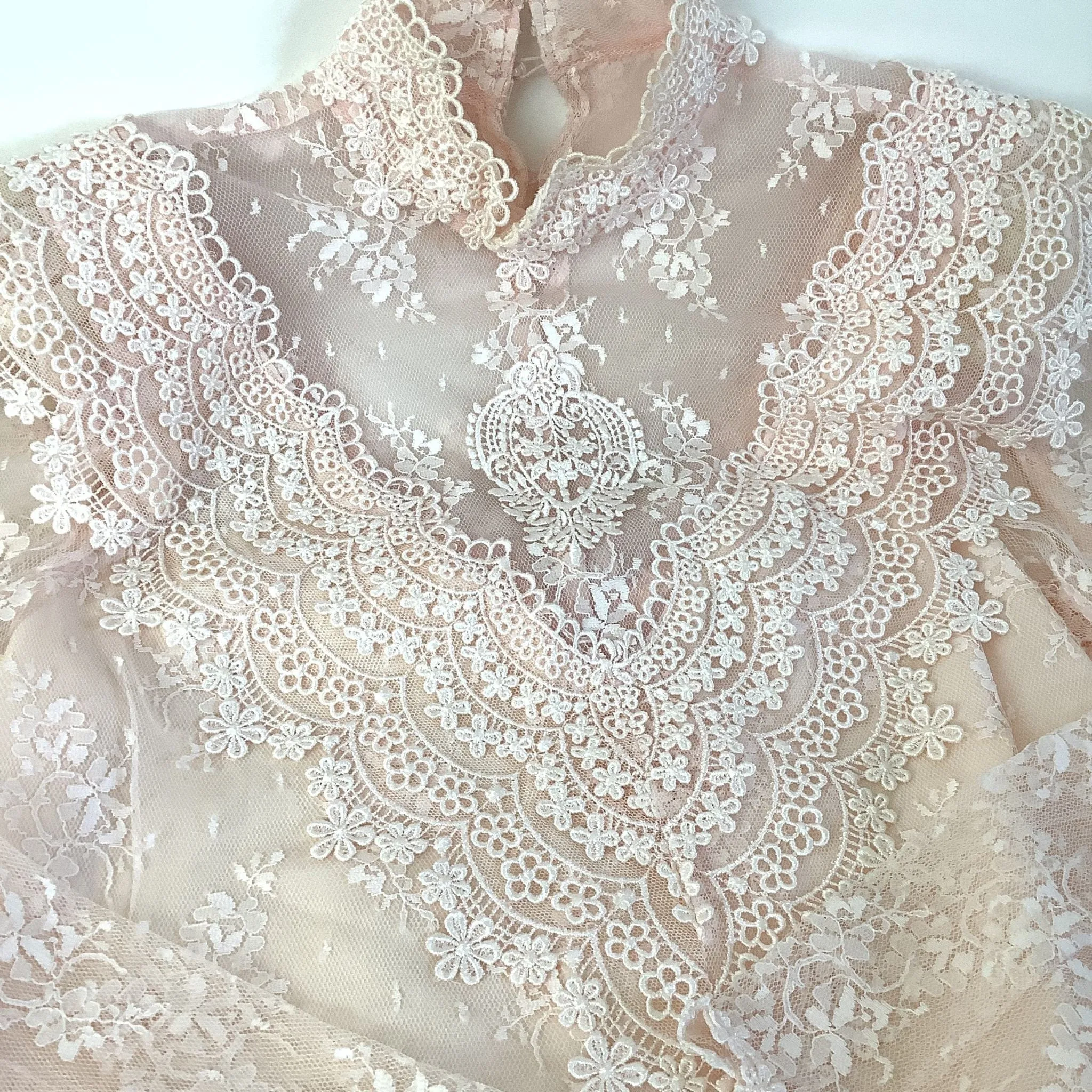 Victorian Pink Lace Top