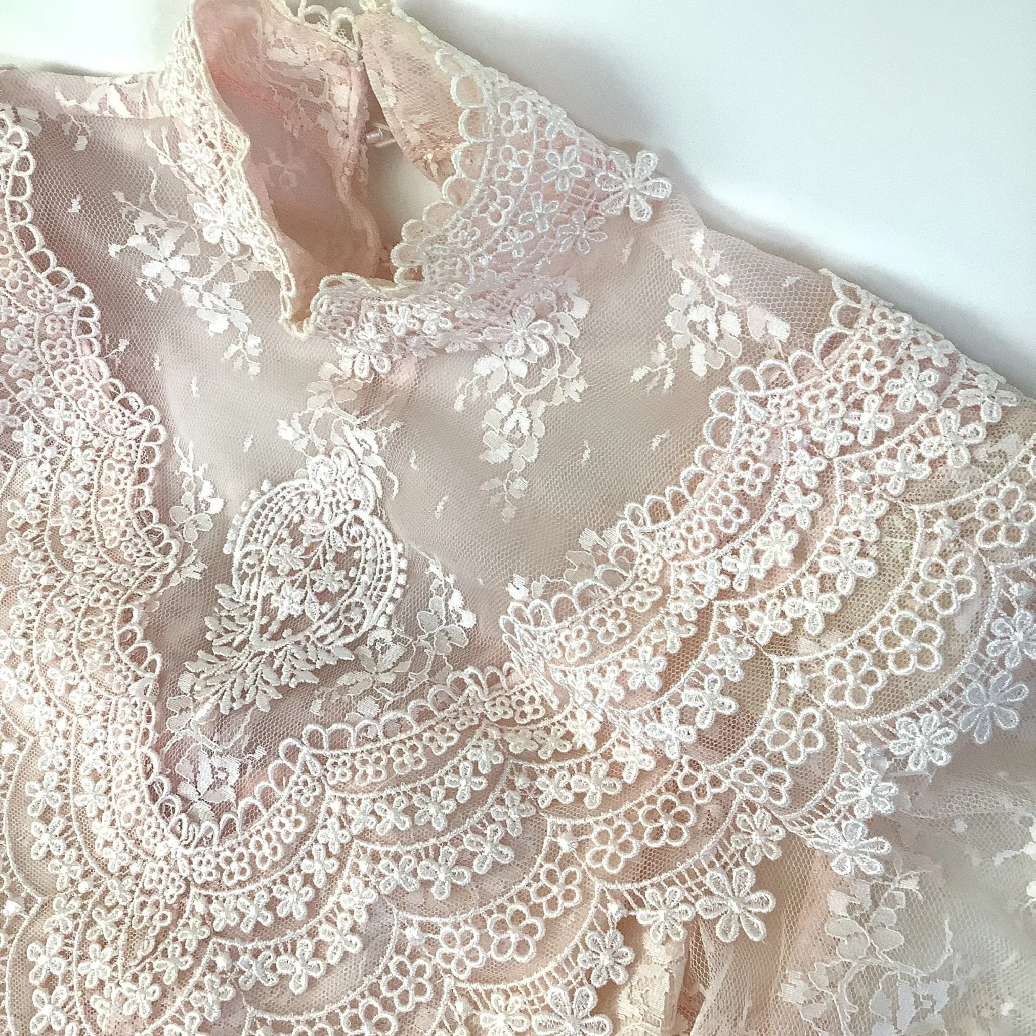 Victorian Pink Lace Top