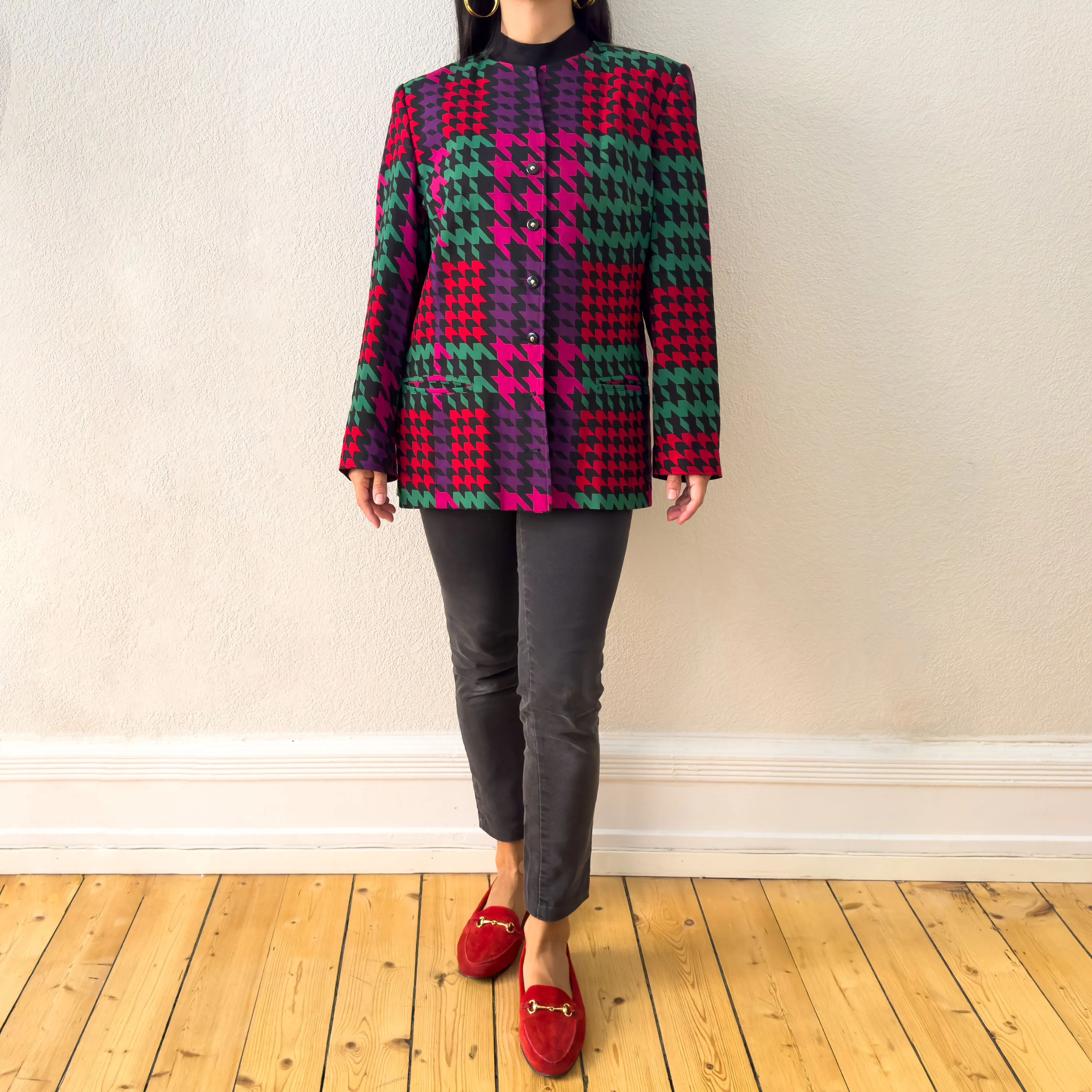 Vintage Big Houndstooth Blazer, size M