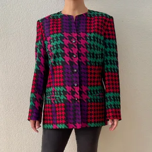 Vintage Big Houndstooth Blazer, size M