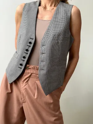 Vintage Suit Vest Mini Houndstooth