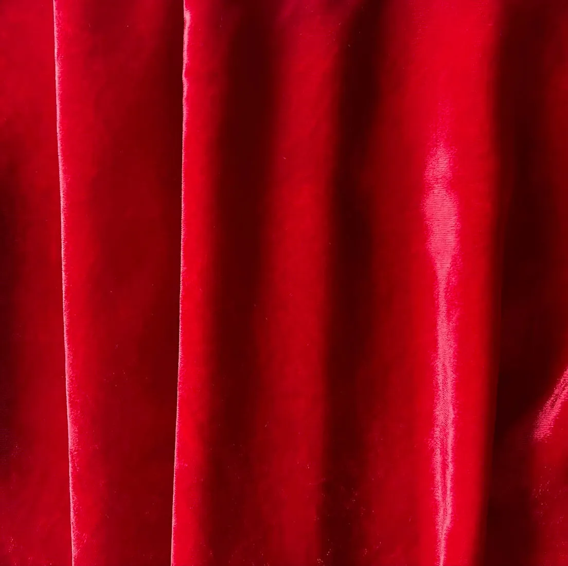 Vivid Cerise Red Rayon Velvet (Made in USA)