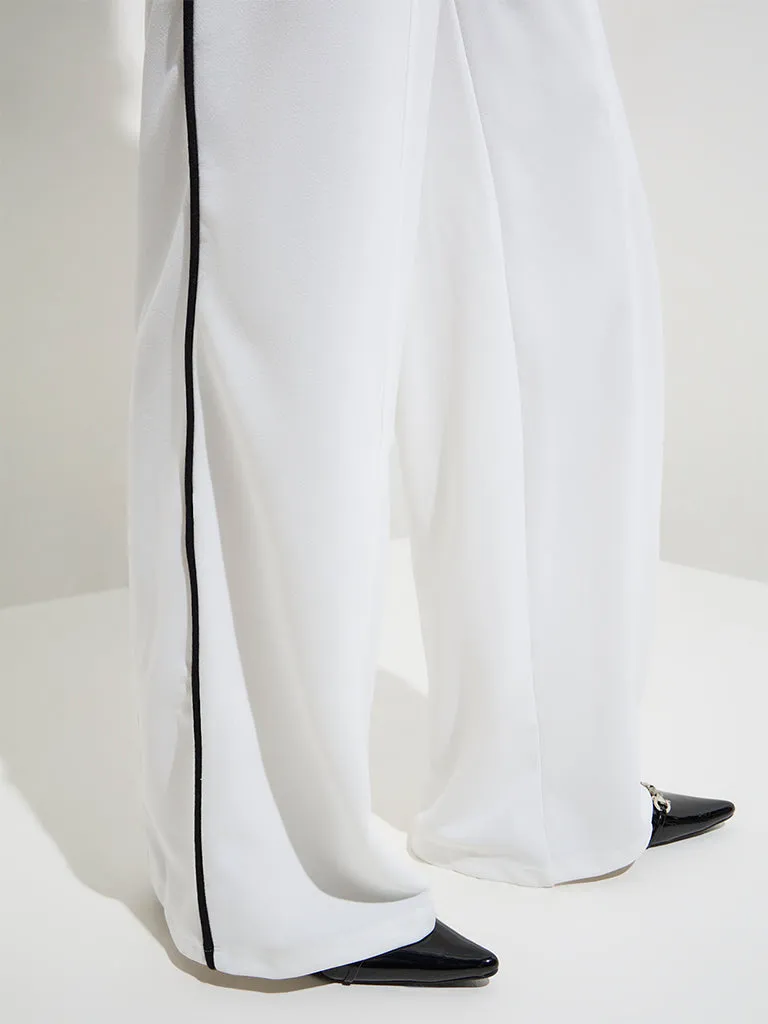 Wardrobe Ivory High-Rise Trousers