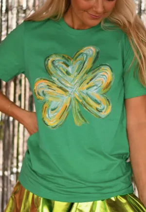 Watercolor Shamrock Tee