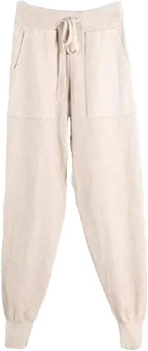 Women's Harem Pants Loose Trousers for Knitted Pants Winter Solid Color Sweater Trousers with Pockets