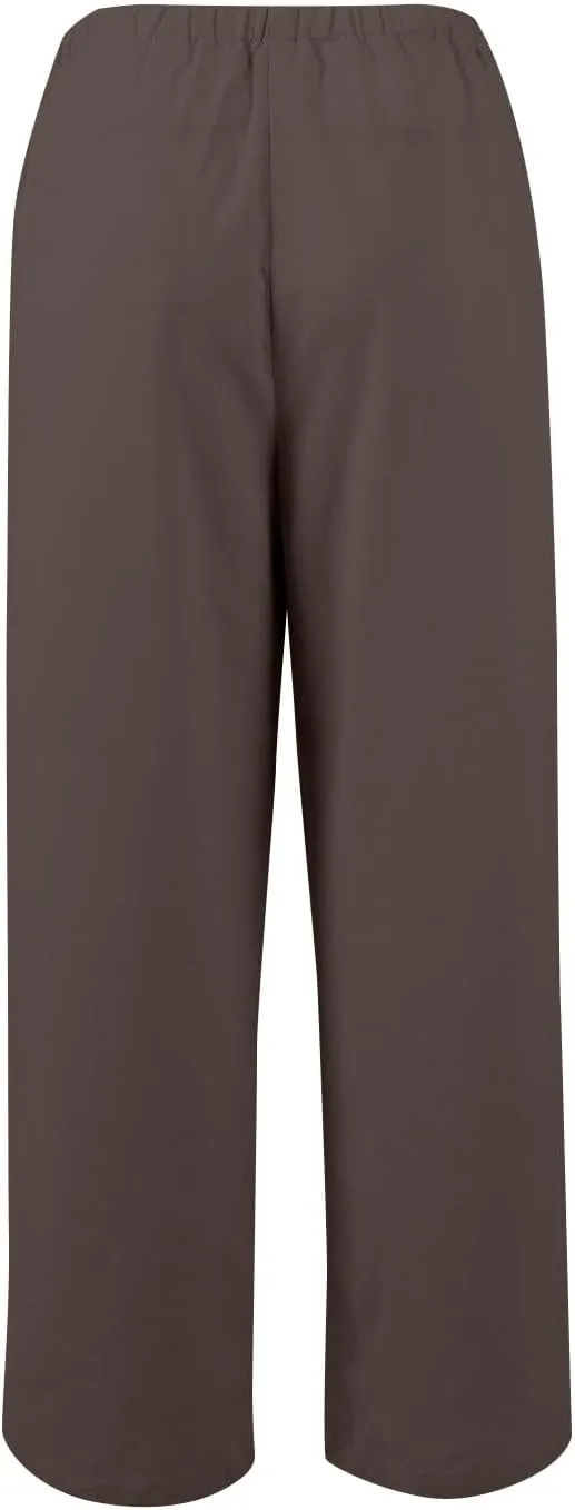 Womens Wide Leg Linen Pants Casual High Waisted Loose Palazzo Pants Summer Flowy Beach Lounge Trousers with Pockets