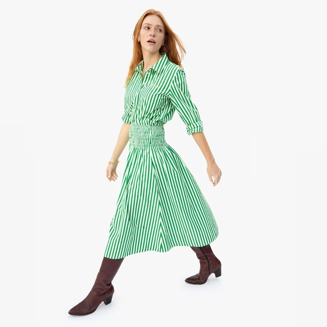 Zoe Skirt (Green   Cream Stripe)