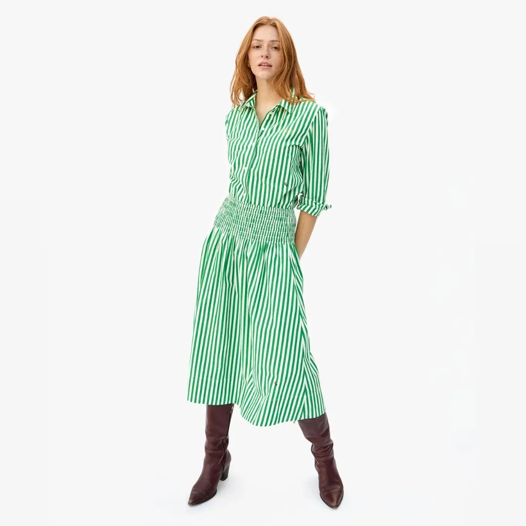 Zoe Skirt (Green   Cream Stripe)